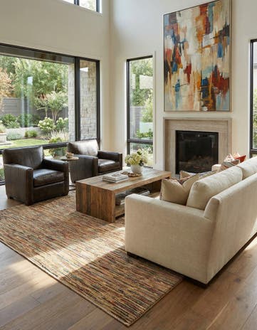 6' 6 x 9' 7 Hand Knotted Modern Ziegler Rug