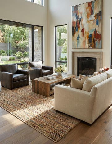 6' 6 x 9' 7 Hand Knotted Modern Ziegler Rug