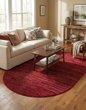 Red Finsbury Oval Rug