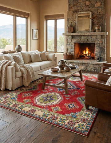 6' 5 x 10' 4 Hand Knotted Kazak Rug