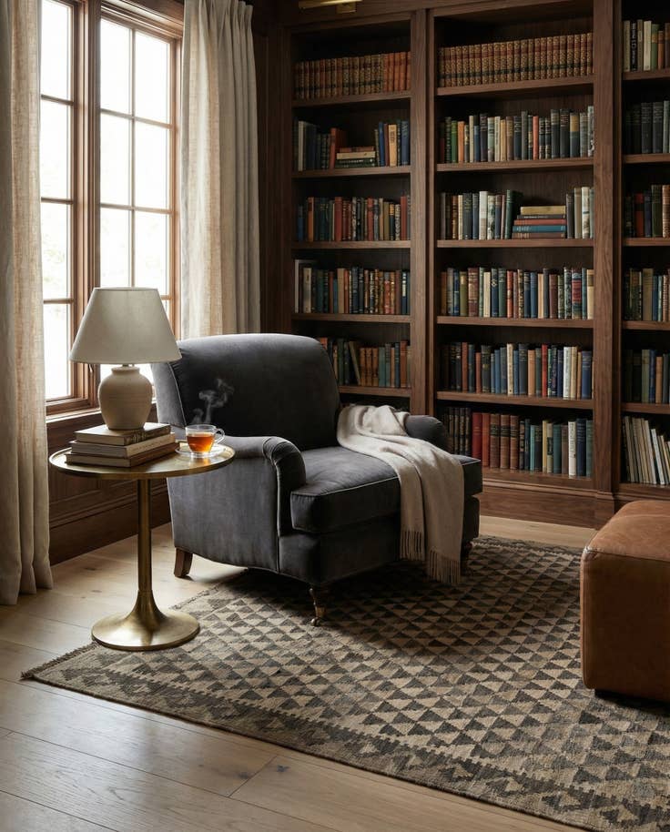 Detail image of 5' 4 x 6' 9 Hand Woven Kilim Maymana Wool Rug