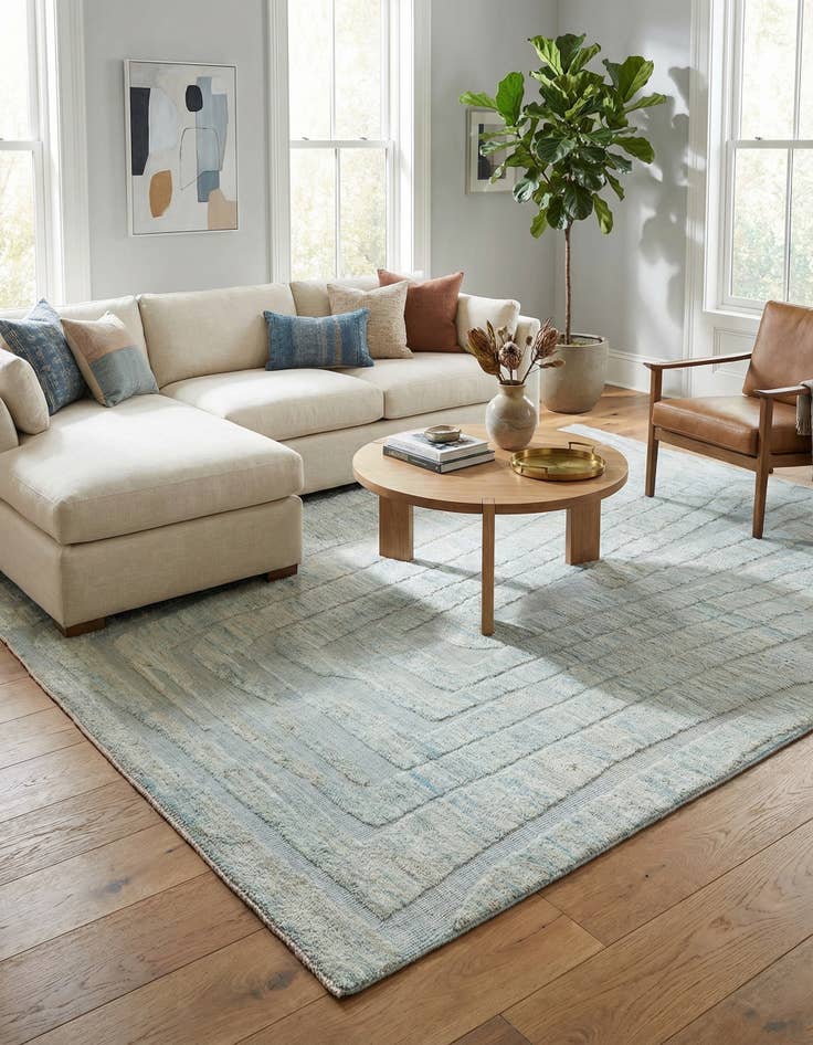 Detail image of 8' x 10' 7  Hand Knotted Moroccan Wool Rug