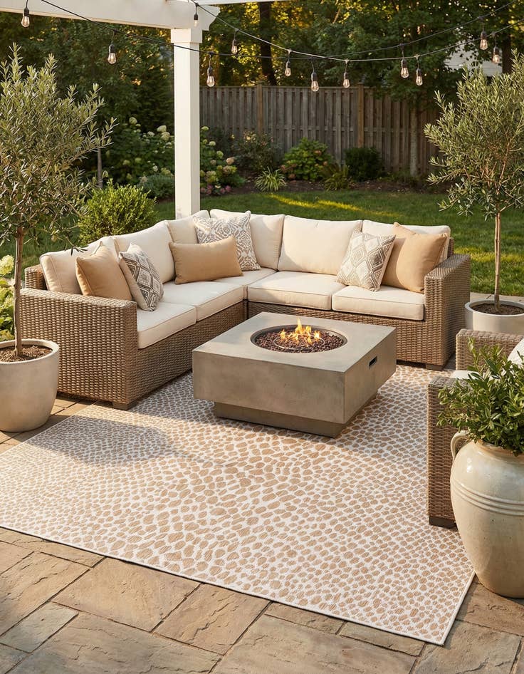 Detail image of 10' 8 x 10' 8 Easy-Clean Jill Zarin Cape Town Indoor / Outdoor Square Rug