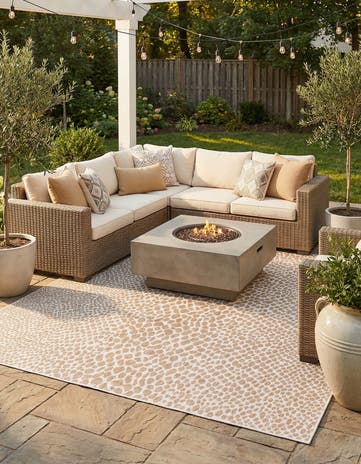 10' 8 x 10' 8 Easy-Clean Jill Zarin Cape Town Indoor / Outdoor Square Rug
