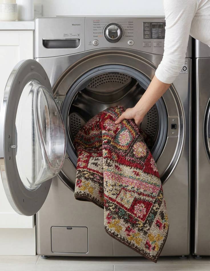 Detail image of 3' 3 x 5' 3  Washable Santa Fe Rug