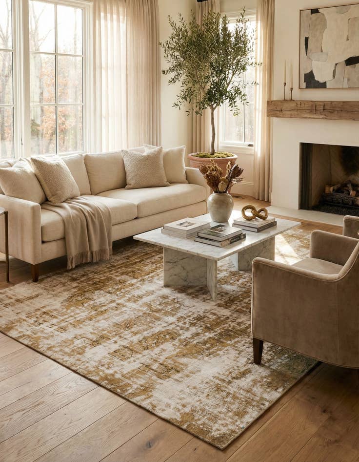 Detail image of 5' 10 x 8' 5  Hand Knotted Ultra Vintage Persian Wool Rug