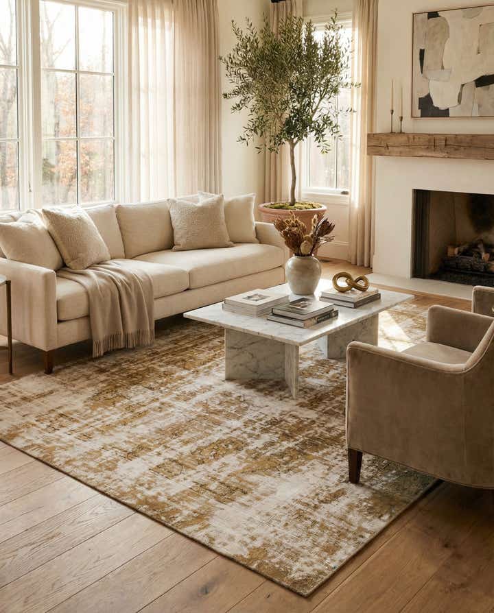 5' 10 x 8' 5 Hand Knotted Ultra Vintage Persian Wool Rug