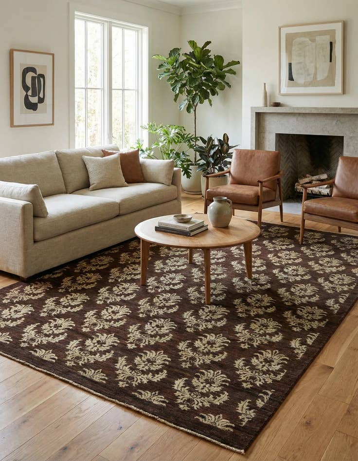 Detail image of 6' 6 x 9' 8  Hand Knotted Modern Ziegler Rug