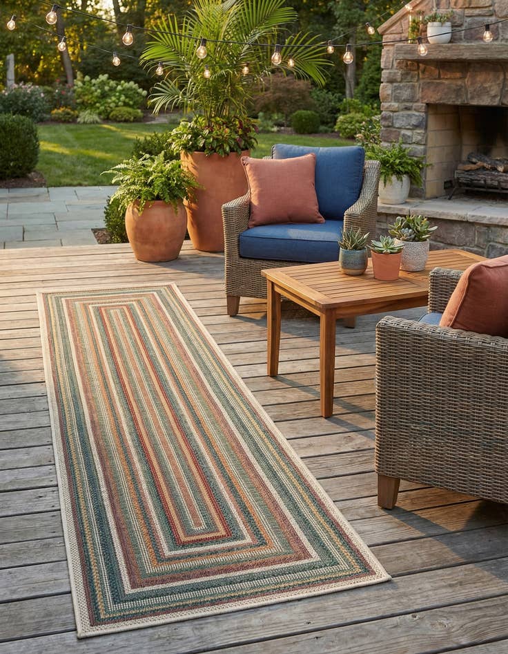 Detail image of 2' 7 x 12' Easy-Clean Baja Indoor / Outdoor Runner Rug