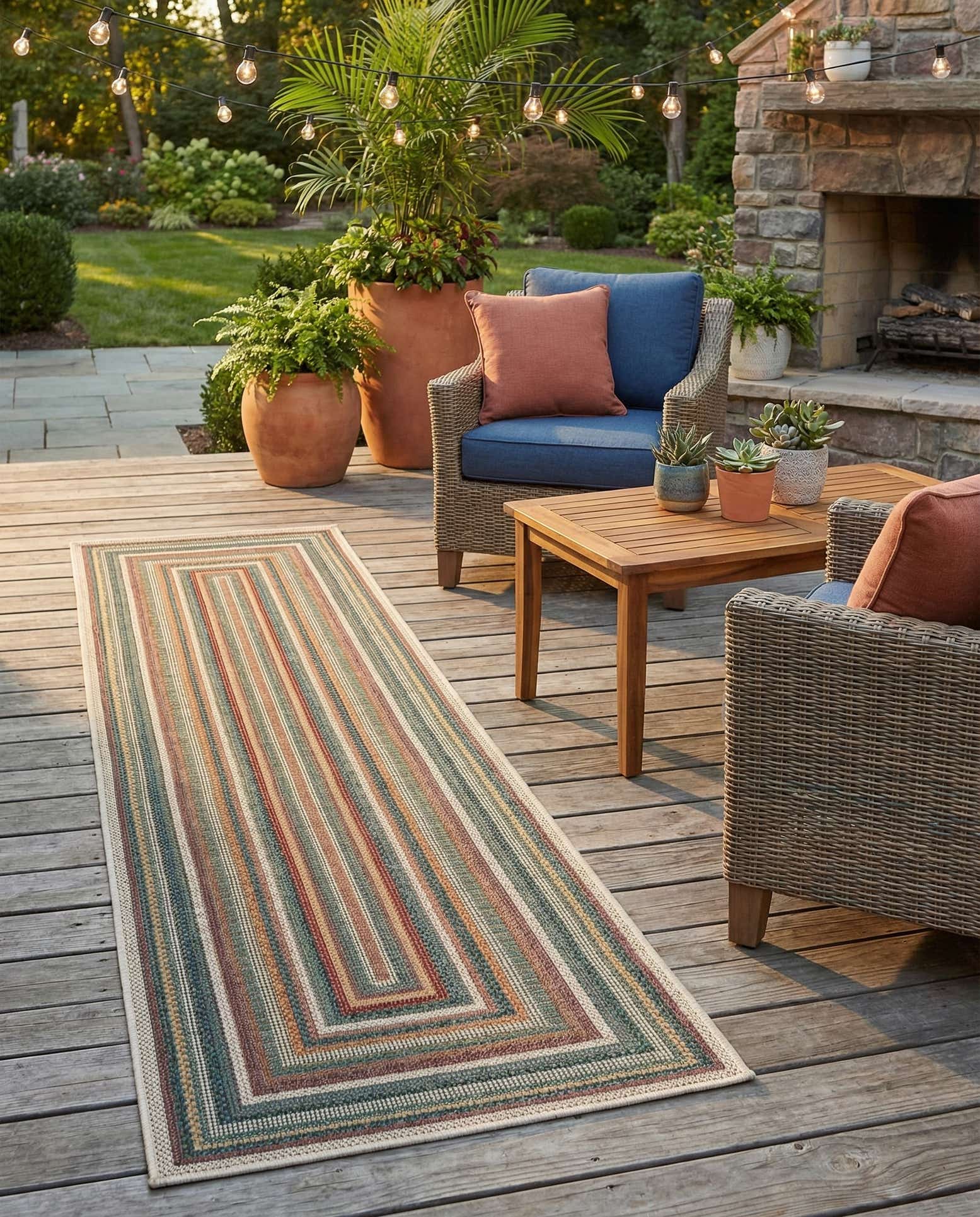 2' 7 x 12' Easy-Clean Baja Indoor / Outdoor Runner Rug