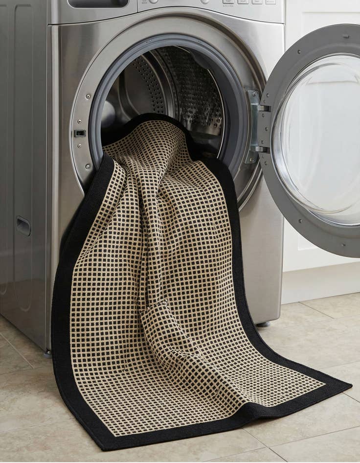 Detail image of 2' 7 x 10'  Washable Border Indoor / Outdoor Runner Rug