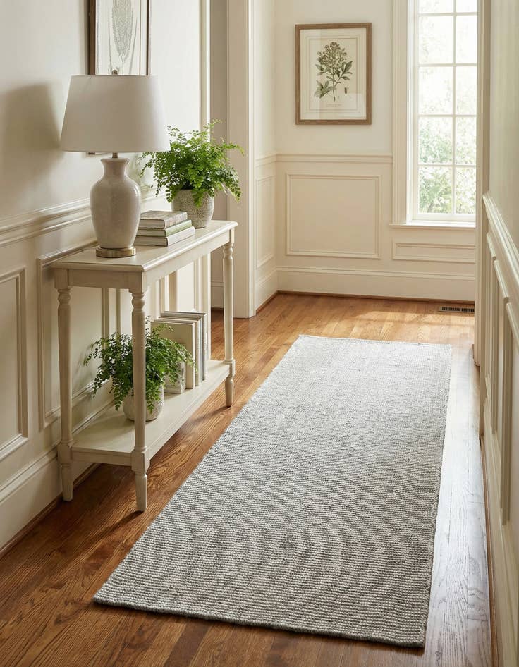 Detail image of  2' x 6' 1  Hand Woven Jill Zarin English Manor Farmhouse Wool Runner Rug