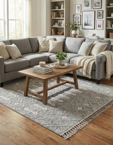 Gray Arlo Square Rug