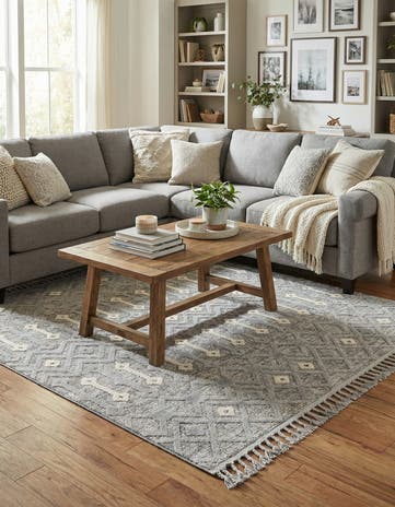 Gray Arlo Square Rug