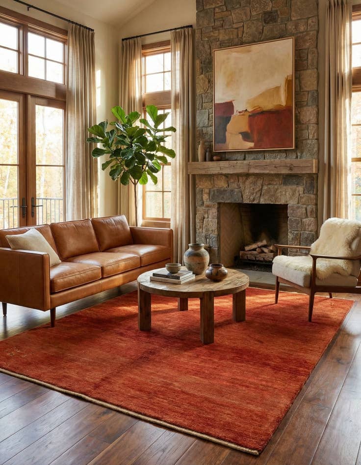 Detail image of  5' 2 x 6' 8  Hand Knotted Gabbeh Persian Wool Rug