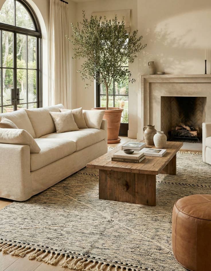 Detail image of 6' 8 x 12' 8  Hand Knotted Moroccan Wool Rug