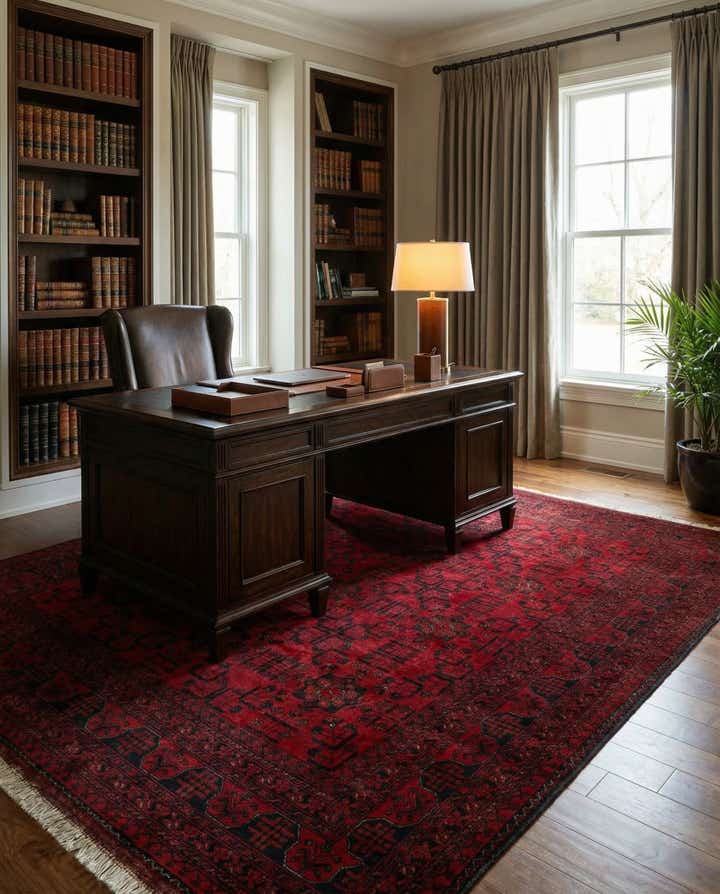 6' 7 x 9' 9 Hand Knotted Khal Mohammadi Wool Rug