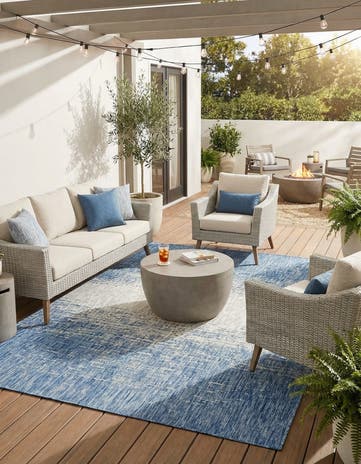 9' x 12' Easy-Clean Modern Indoor / Outdoor Rug