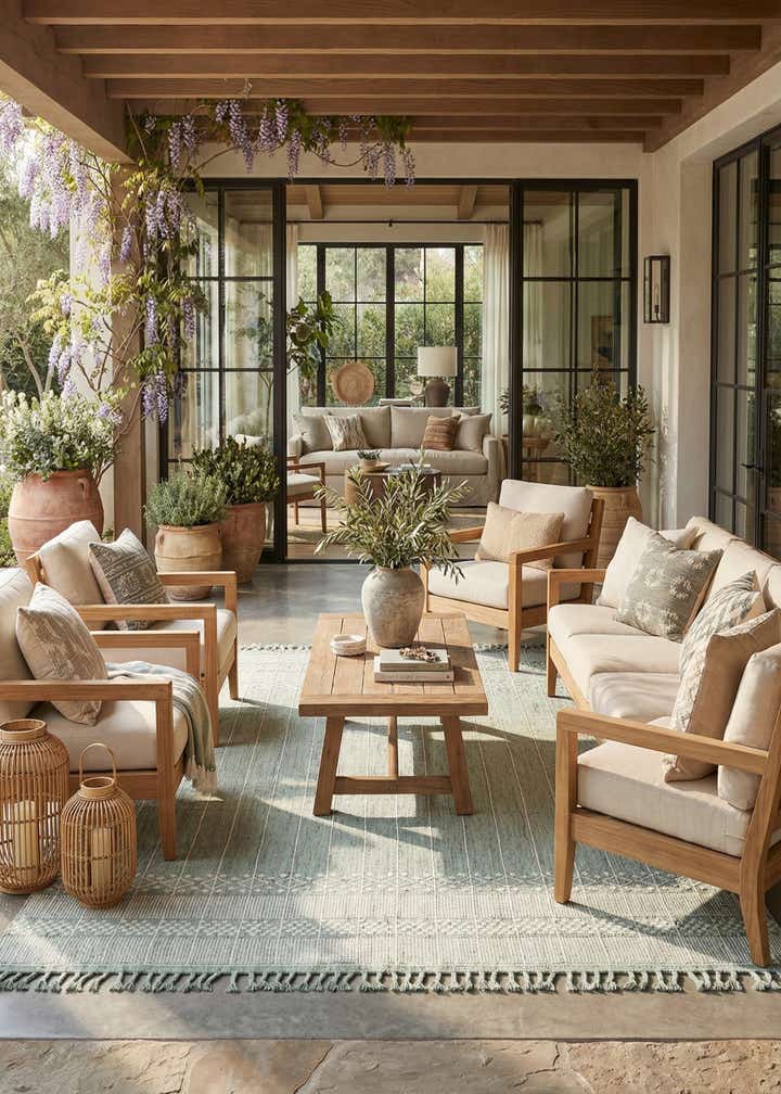 10' x 14' 1 Easy-Clean Eco Bohemian Indoor / Outdoor Rug