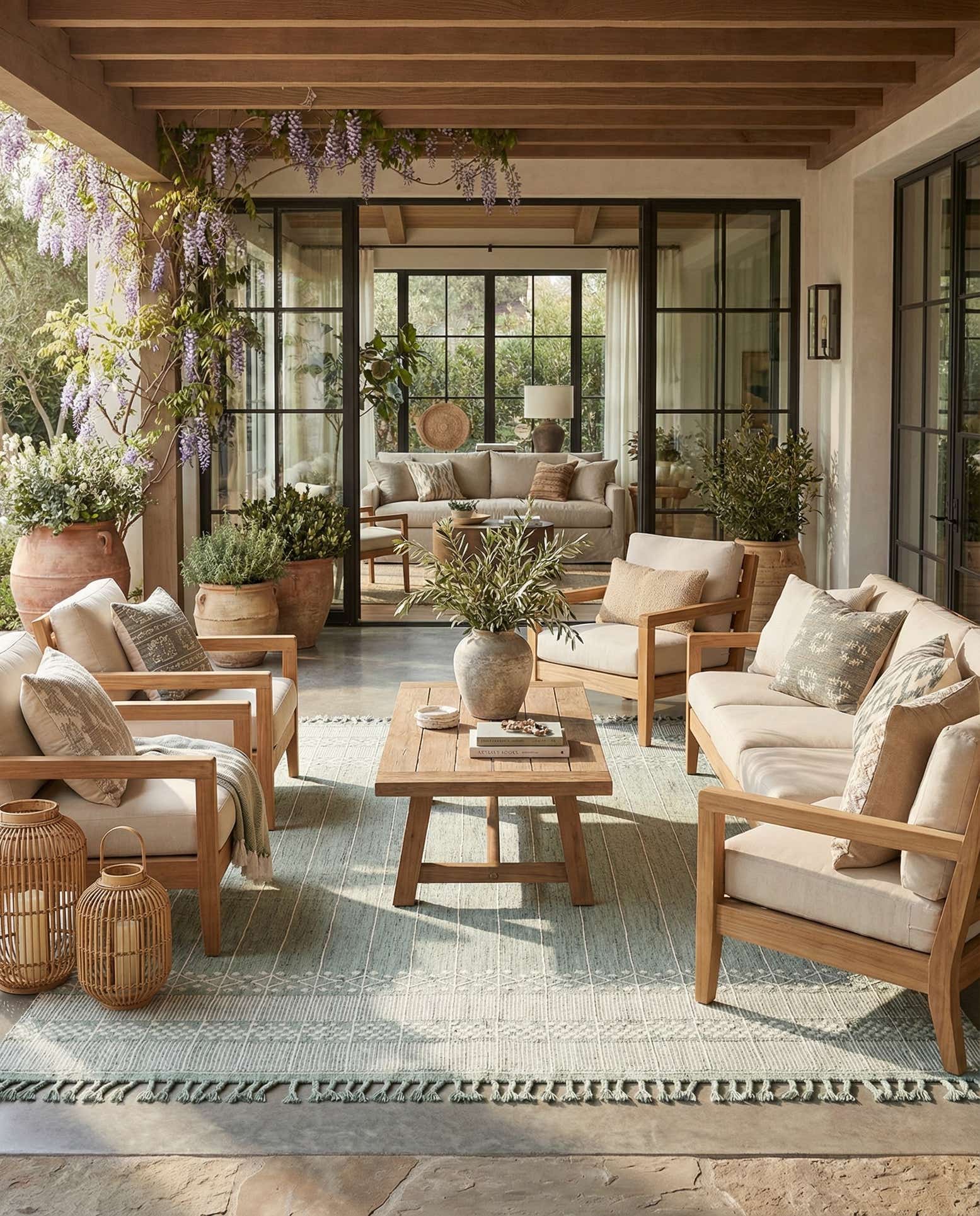 10' x 14' 1 Easy-Clean Eco Bohemian Indoor / Outdoor Rug
