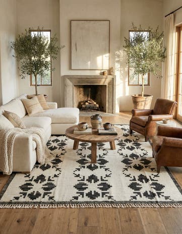 9' 2 x 12' 8 Hand Knotted Moroccan Wool Rug