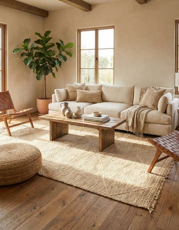 6' 6 x 9' 7 Hand Knotted Moroccan Wool Rug