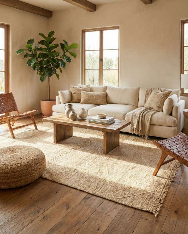 6' 6 x 9' 7 Hand Knotted Moroccan Wool Rug