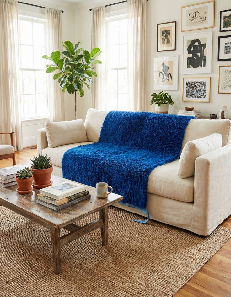 Detail image of 3' x 5' 9  Hand Knotted Moroccan Wool Rug