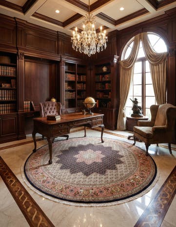 8' 2 x 8' 2 Tabriz Round Rug