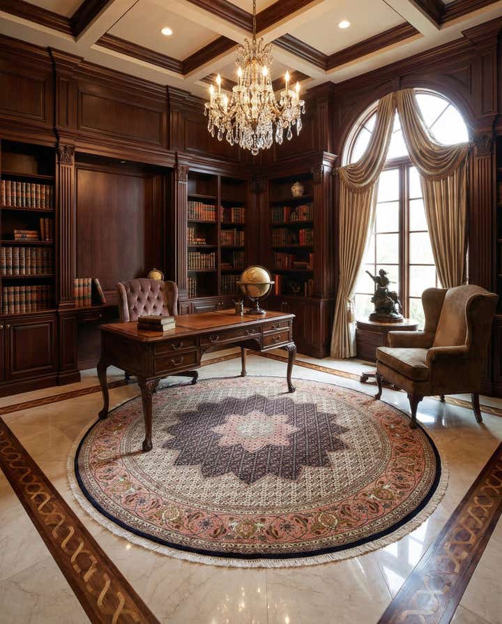 8' 2 x 8' 2 Tabriz Round Rug