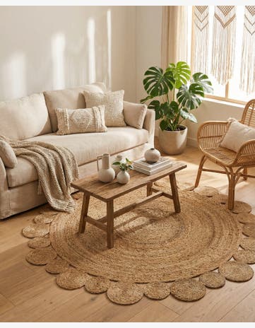 Natural Handmade Braided Jute Round Rug