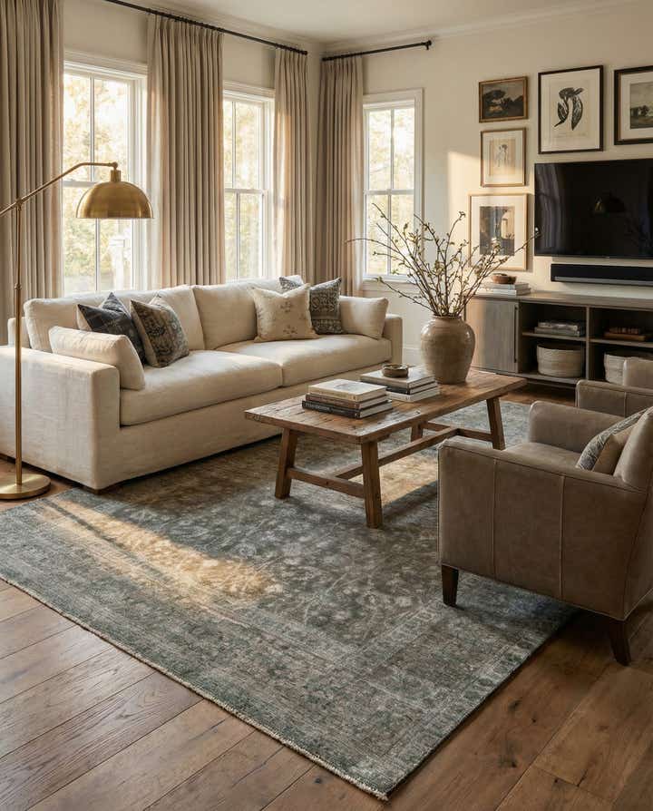 9' 1 x 13' Hand Knotted Ultra Vintage Persian Wool Rug