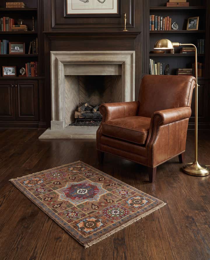 2' x 2' 11 Hand Knotted Mamluk Ziegler Rug