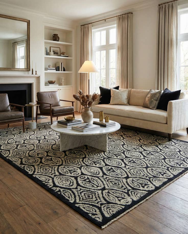 Detail image of 8' 6 x 10' 5 Hand Knotted Darya Wool Rug