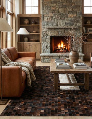 5' 1 x 7' 11 Cowhide Stocks Rug