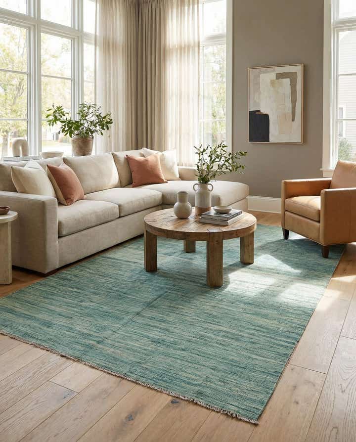 165cm x 245cm Hand Woven Kilim Modern Wool Rug