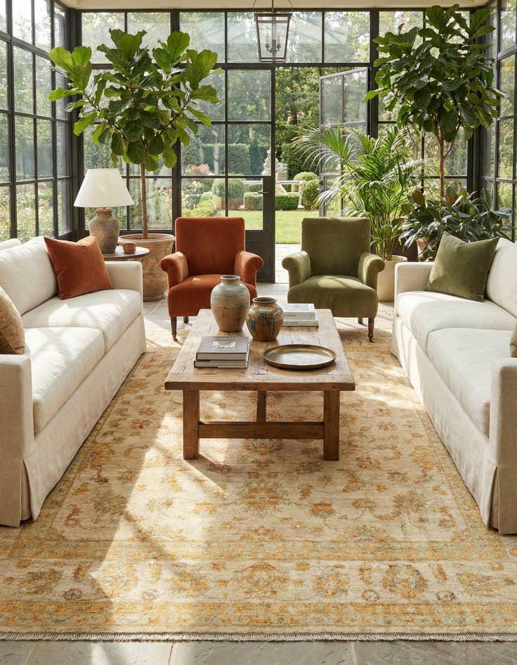 Detail image of 8' 5 x 9' 10 Kaizar Wool Rug