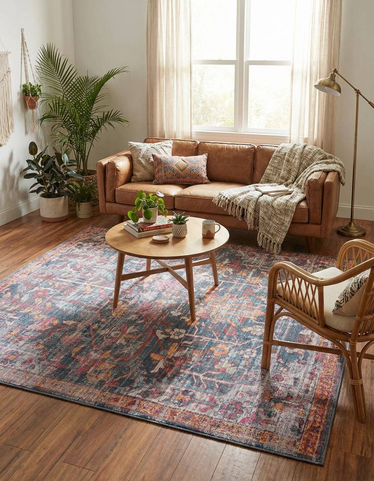 Detail image of  7' 3 x 7' 3  Washable Maahru Square Rug