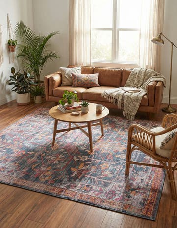 7' 3 x 7' 3 Washable Maahru Square Rug