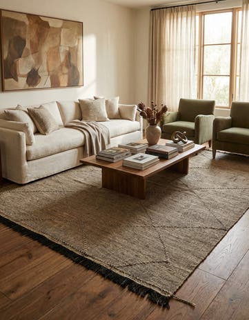 8' 3 x 9' 8 Hand Knotted Moroccan Wool Rug