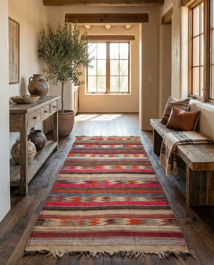 5' x 10' 10 Hand Woven Kilim Fars Wool Runner Rug