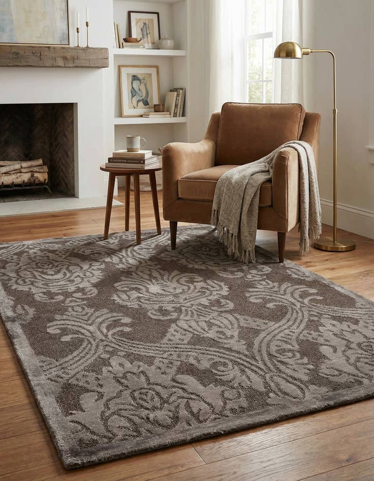 Detail image of 3' x 4' 11  Hand Knotted Darya Wool Rug