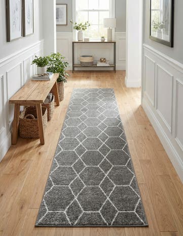 2' 7 x 12' Lattice Frieze Runner Rug