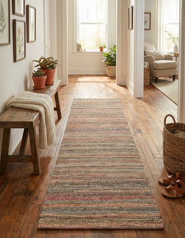 2' 7 x 10' Hand Woven Chunky Jute Runner Rug