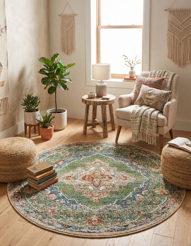 Detail image of 3' 3 x 3' 3 Isabella Round Rug