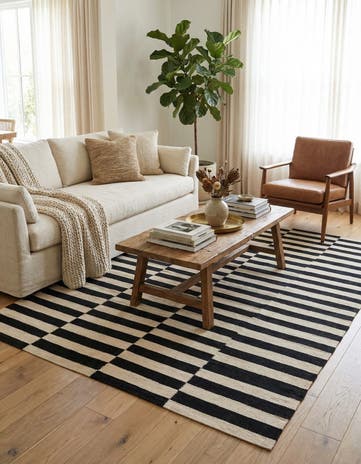 5' 7 x 7' 10 Hand Woven Kilim Modern Wool Rug