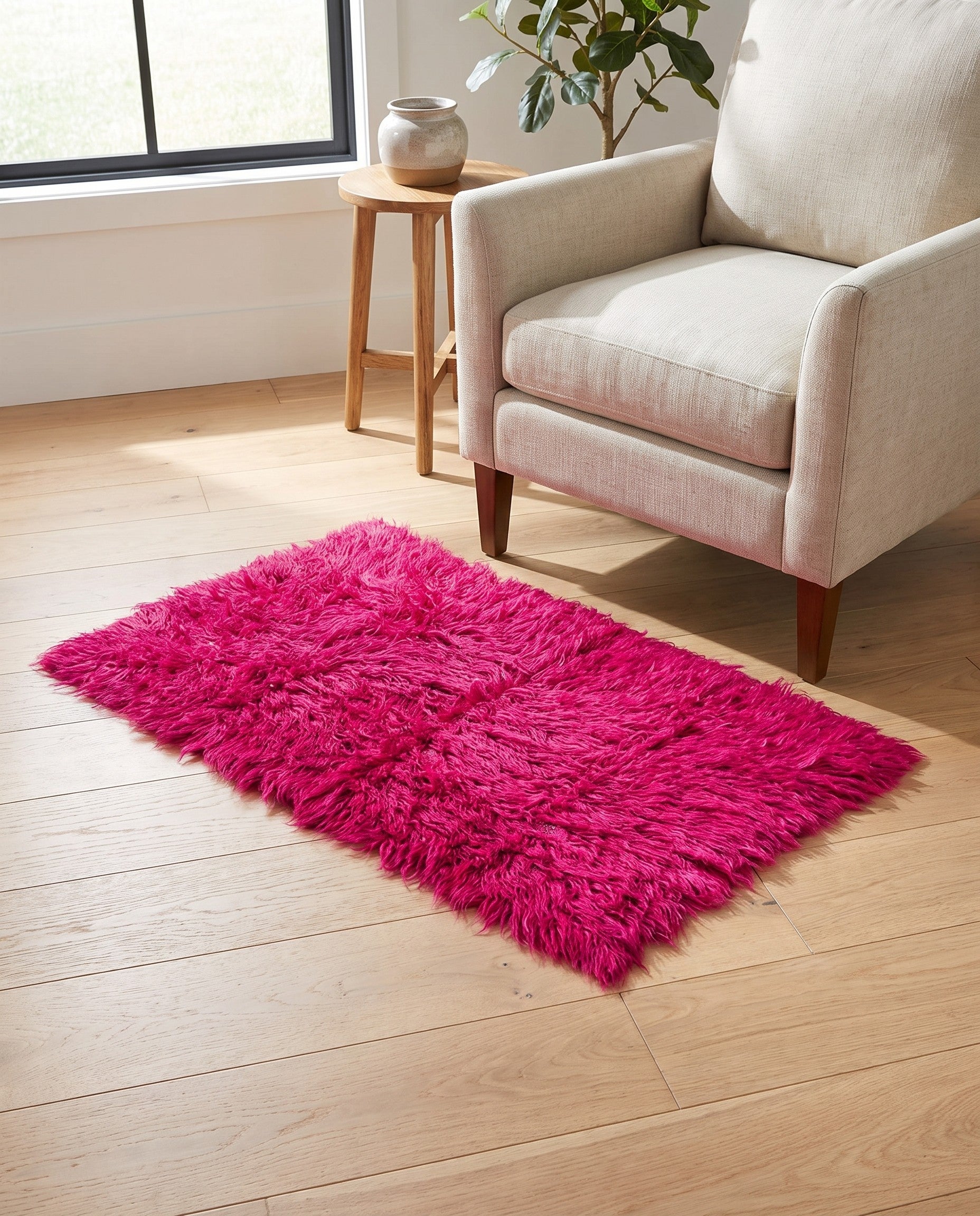 2' 9 x 5' Hand Knotted Moroccan Wool Rug