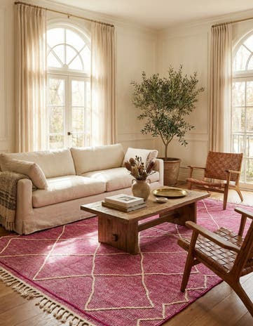 6' 6 x 10' 2 Hand Knotted Moroccan Wool Rug