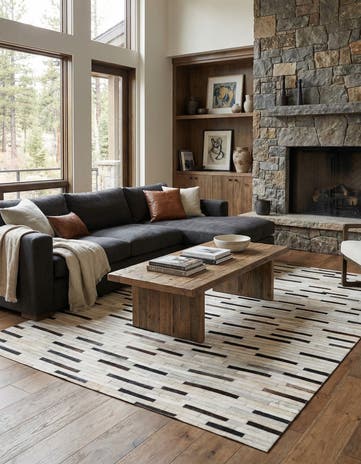 4' 10 x 6' 10 Cowhide Rug