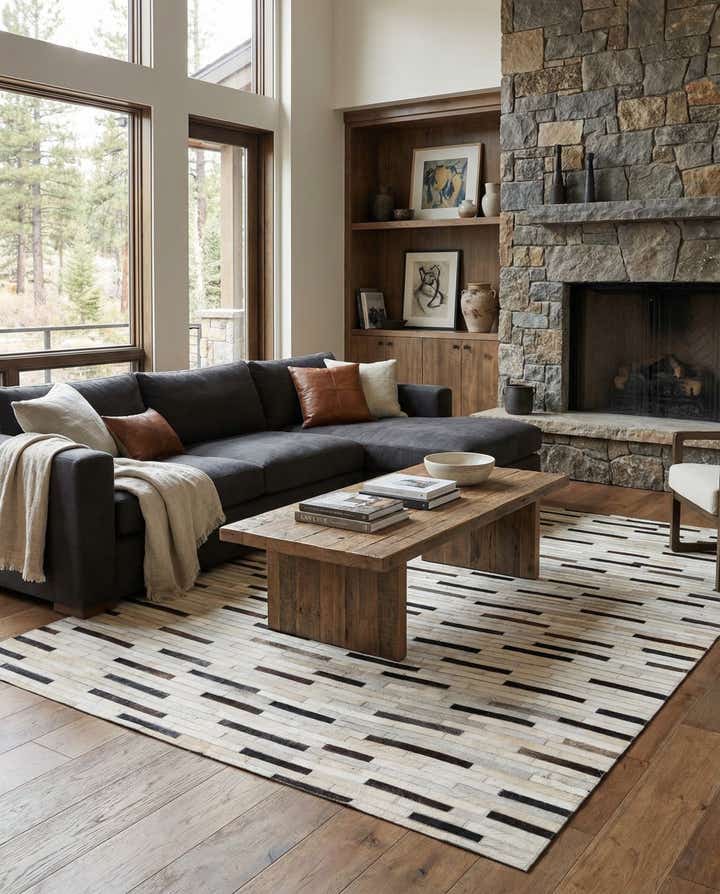 4' 10 x 6' 10 Cowhide Rug